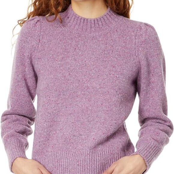 Faherty Sweaters - Faherty Sweater Womens Boone Merino Wool & Alpaca Blend Puff Sleeve Purple Large